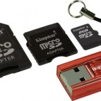Micro SD 2GB w/SD & Mini Adapters + Card Reader