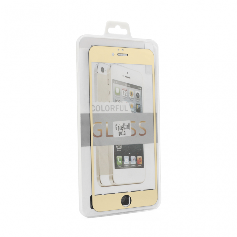 Tempered glass za iPhone 6 5.5 2u1 zlatni - Zaštitna stakla za iPhone