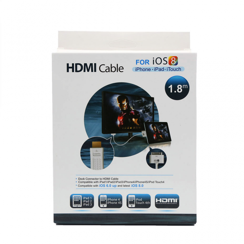 Apple dock connector to HDMI cable - Konektori