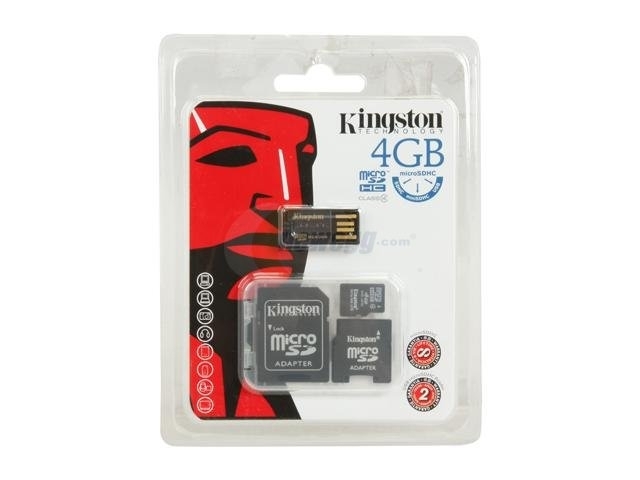 MICRO SD 4GB KINGSTON + card reader + 2 adaptera