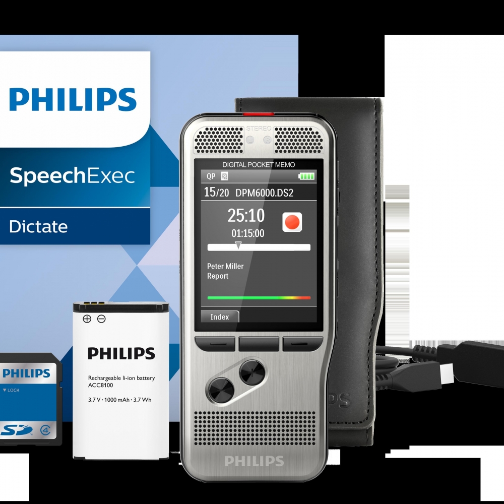 Diktafon Philips Digital Pocket Memo DPM6000 - Diktafoni 
