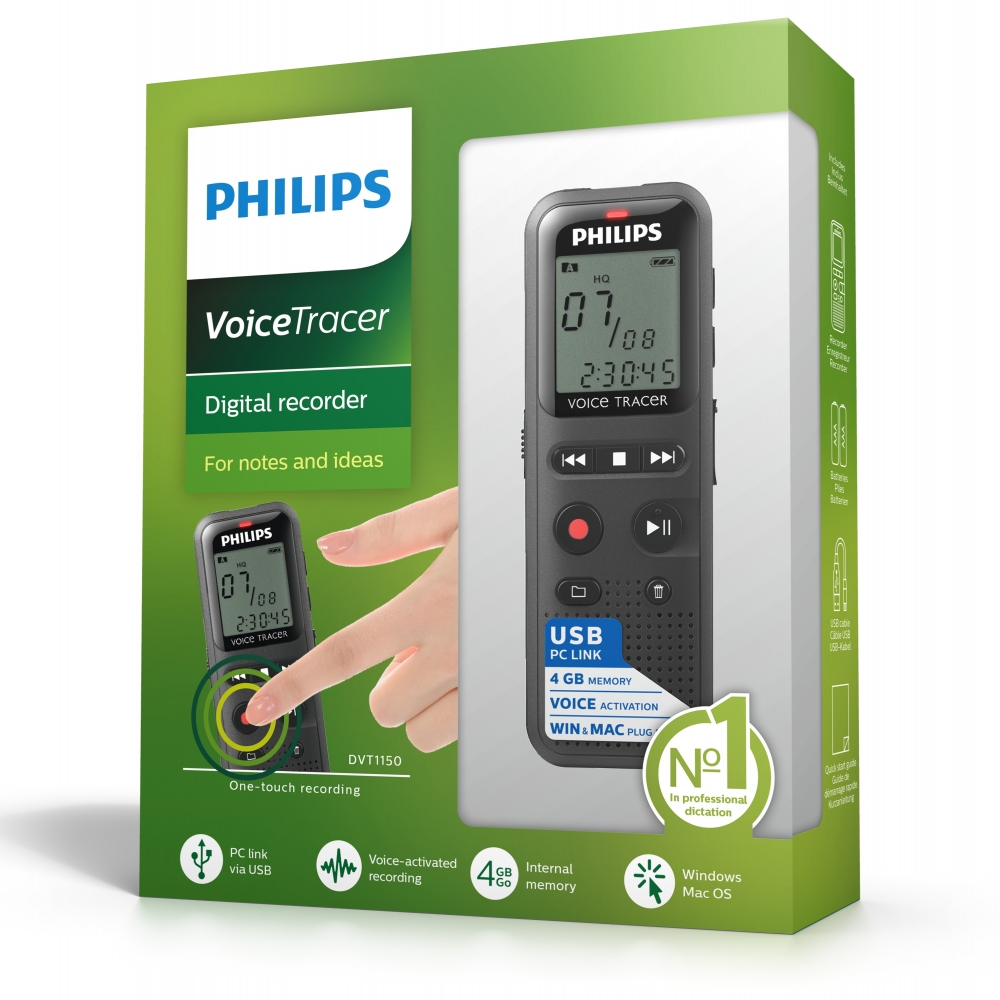 Diktafon Philips Voice Tracer DVT1150 - Diktafon