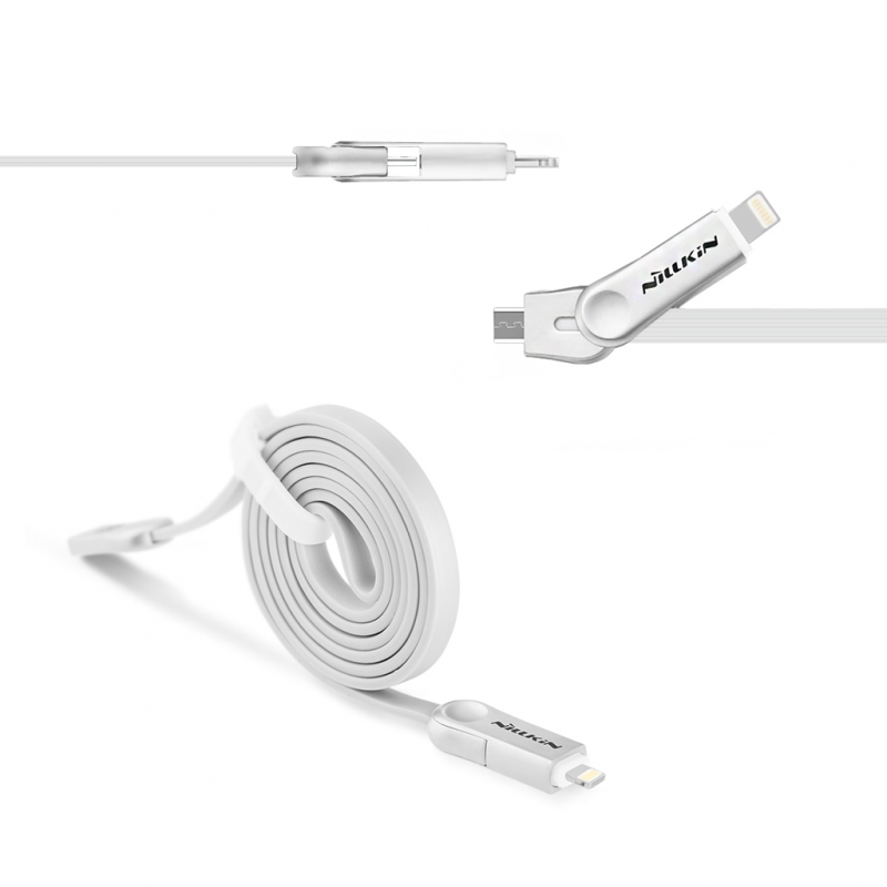 Data kabal Nillkin Plus III za iPhone 5/iPhone 6/6S/micro USB sivi 1m - Data kablovi za iPhone