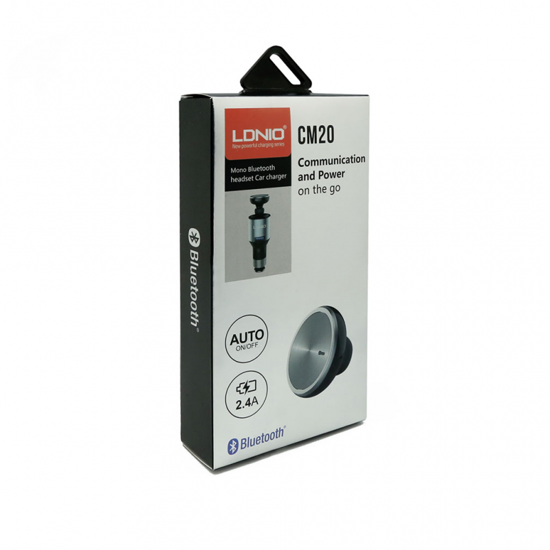 Auto punjac LDNIO CM20 USB 2.4A sa Bluetooth slusalicom crni - Bluetooth slušalice