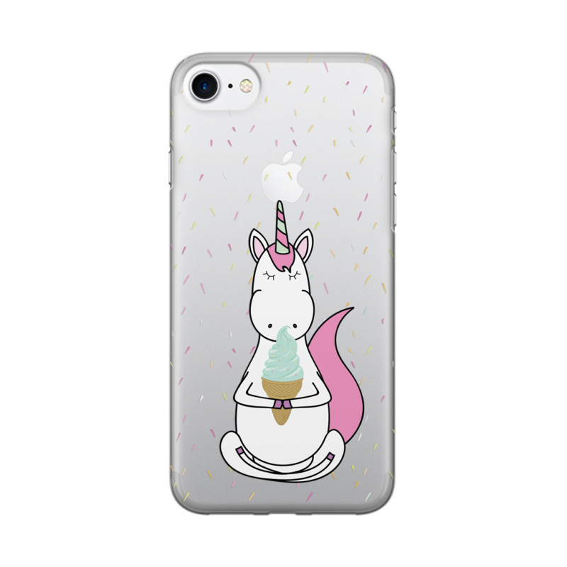 Torbica silikonska Print Skin za iPhone 7/7S Happy Unicorn - iPhone Skin Print Case