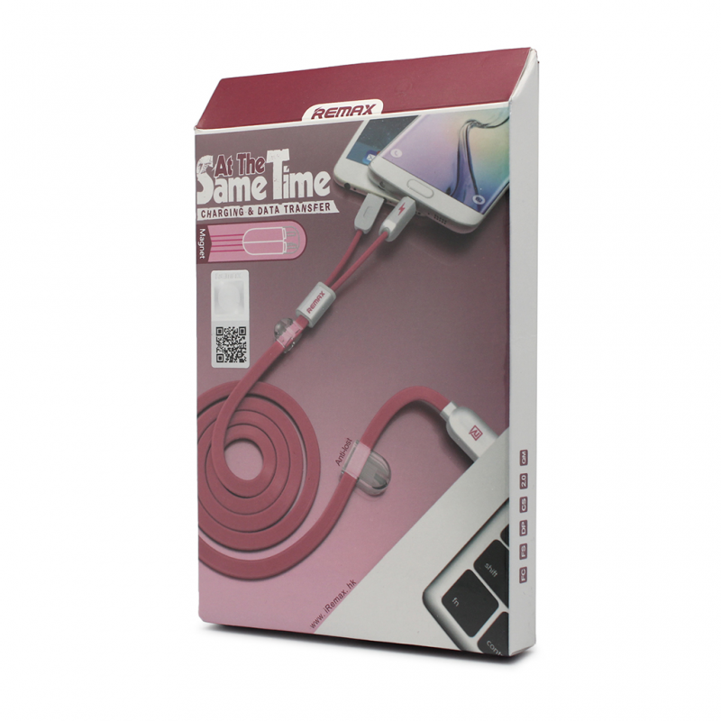Data kabal Remax Binary RC-025t za iphone 5/iPhone 6/6S/micro USB pink 1m - Data kablovi za iPhone