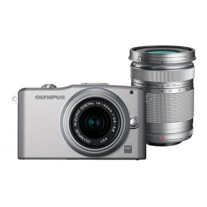 Digitalni foto-aparat Olympus E-PM1Double Zoom Kit silver/silver with BLS-1