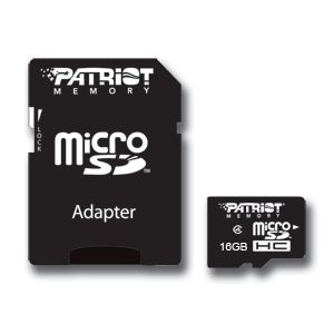Memorija Micro SD 16GB Patriot Signature Class4 + SD adapter,/PSF16GMCSDHC43P