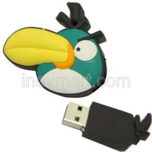 USB Flash Disk 4GB Angry Birds, USB2.0/green