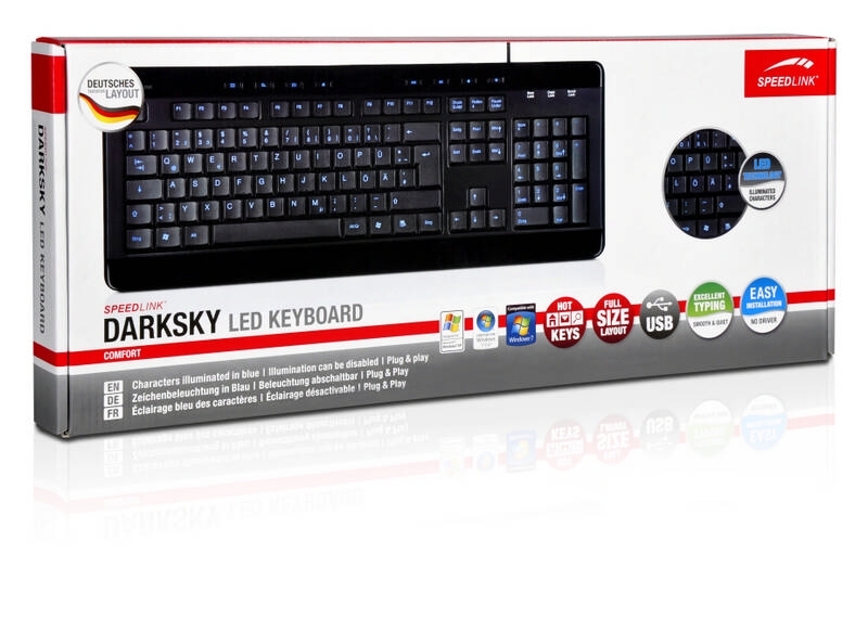 Tastatura DARKSKY LED USB - US Layout - Žične tastature