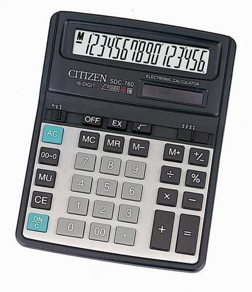 Stoni poslovni kalkulator Citizen SDC-760, 16 cifara - Kalkulatori