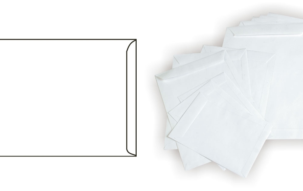Samolepljive koverte C4, 90gr, bele - Koverte