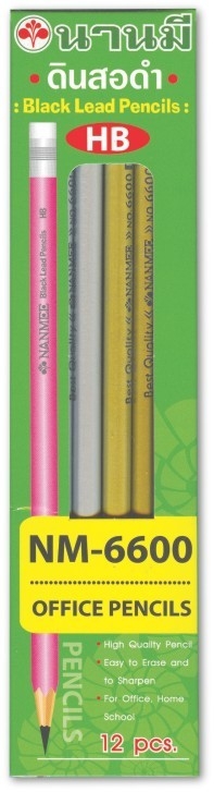 Grafitna olovka metalik (zlatna/srebrna) NM-6600, HB - Grafitne olovke