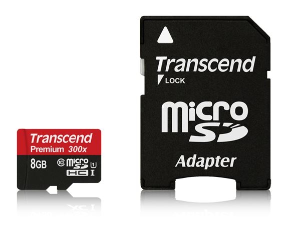 Memorijska kartica Transcend  SD MICRO 8GB HC Class 10 U1 + 1ad TS - Micro SD
