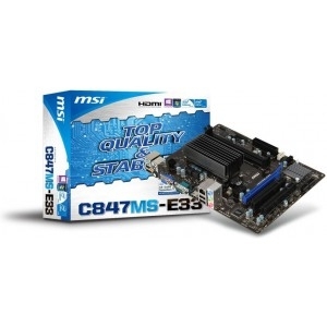 'MB NM70 MSI C847MS-E33 Celeron Dual Core 1.1GHz, DDR3/SATA3/GLAN/VGA/HDMI/7.1