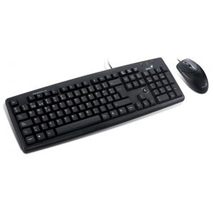 Outlet - Tastatura+MiÅ¡ PS/2 US Genius C100, Black`