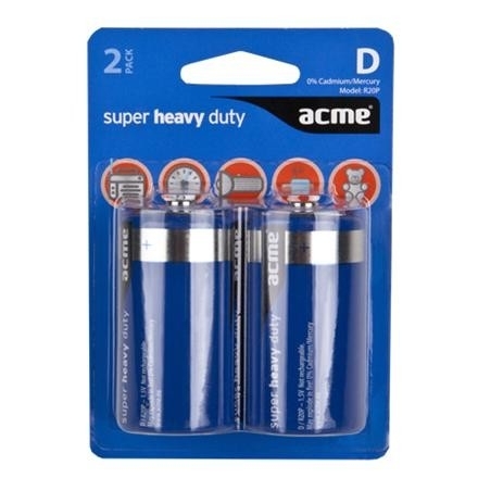Baterije ACME R20P 1,5V Super Heavy Duty pak 1/2 - Punjive baterije